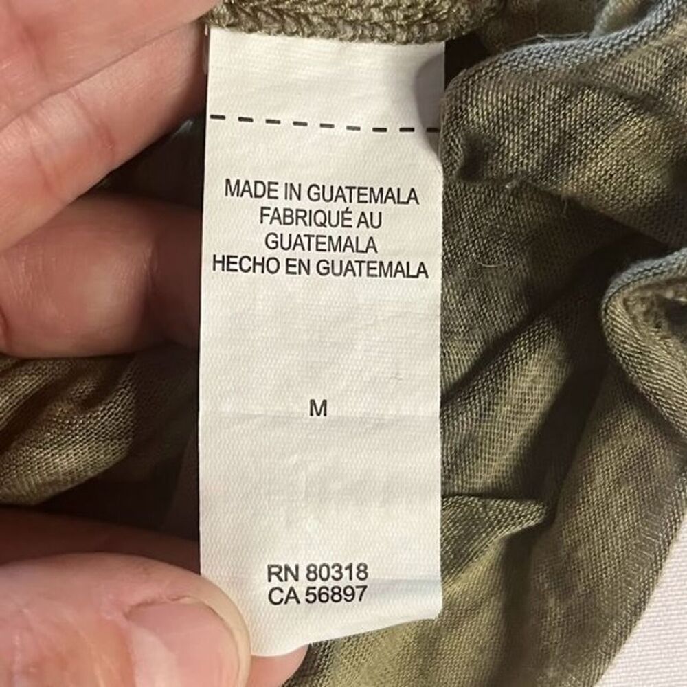 Green Camouflage Lucky Brand Short Sleeve Tee Shirt Size Medium - Picture 3 of 5